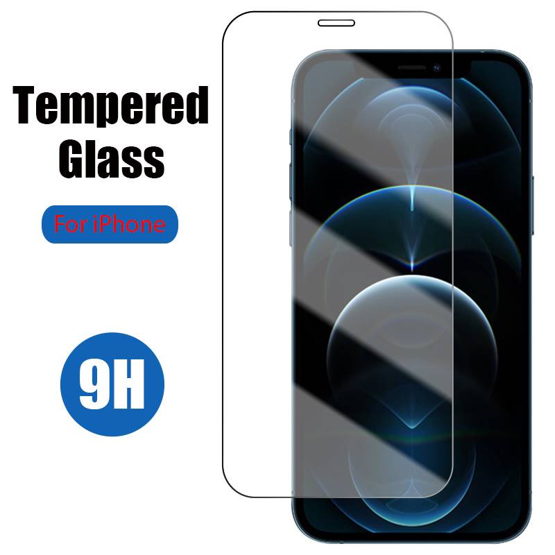 Pelindung Layar Tempered Glass Untuk Iphone 11 12 13 Pro Max Mini 6 6s 7 8 Plus X Xs Max Xr Se 2020