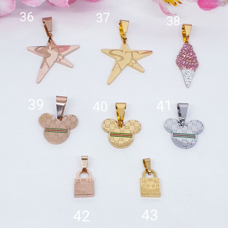 Liontin titanium asli fashion anti karat&amp;alergi LT-1