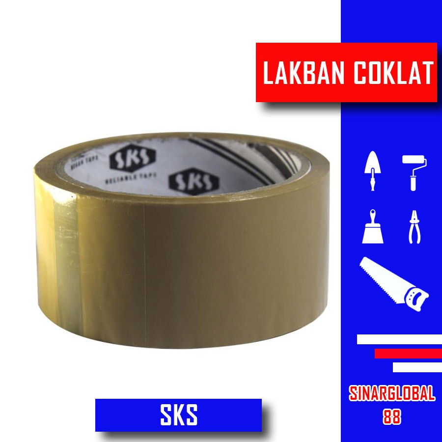 

LAKBAN COKLAT / SOLATIP COKLAT / ISOLASI COKLAT 45 YARD 2 INCH SKS