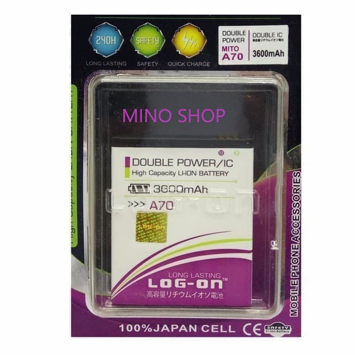 BATERAI MITO A70 - FANTASY MINI - BA00050 - LOG ON DOUBLE POWER