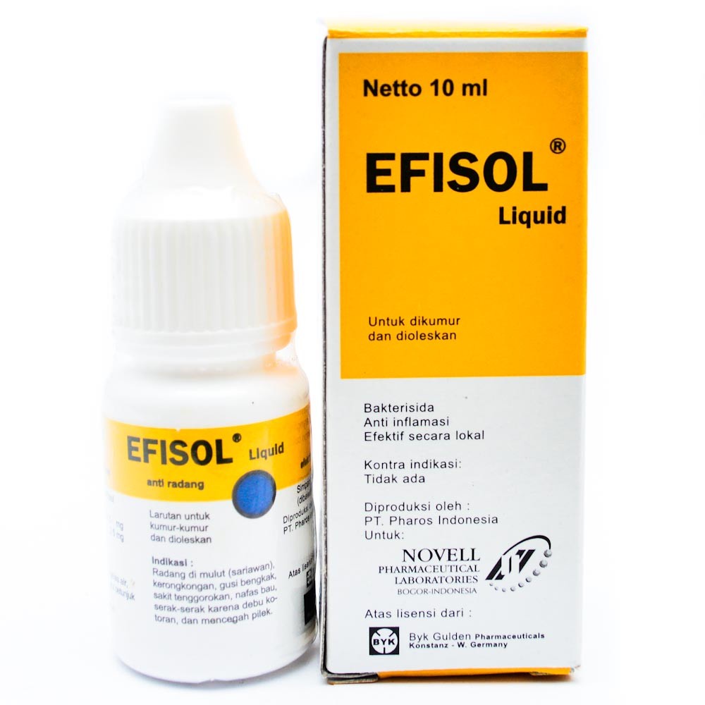 EFISOL LIQUID 10ML/Untuk Jamur pada Mulut dan Tenggorokan