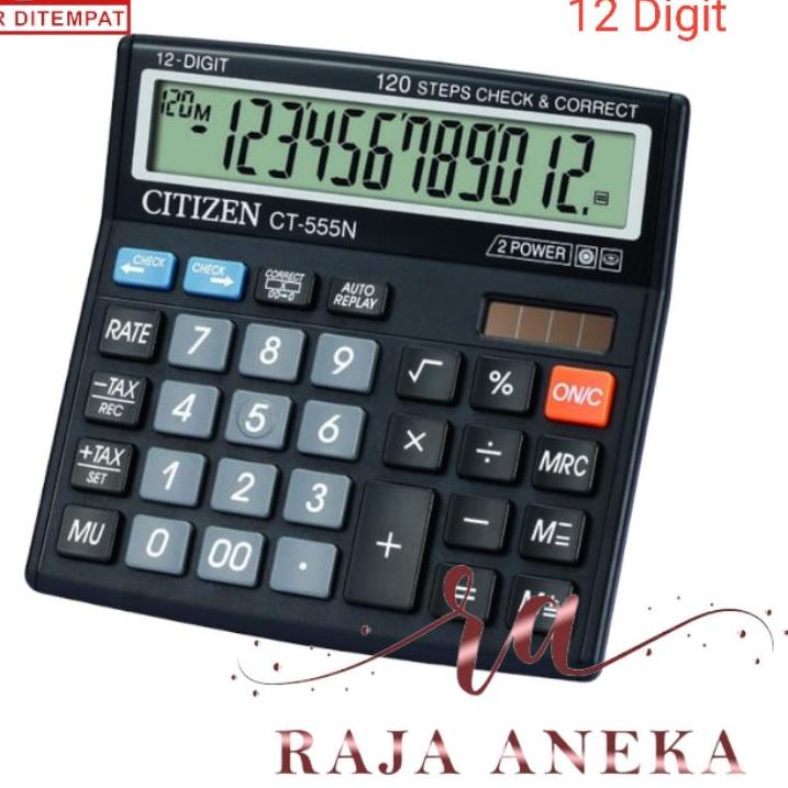 

Hot Sale - Kalkulator Citizen CT-555N MEJA DAGANG COMPACT 12 DIGIT AWET CHECK CEK ULANG ct 555