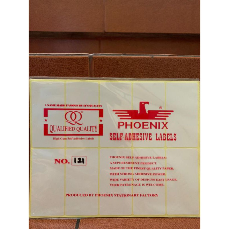 Sticker Label Nama Phoenix Undangan / Buku Putih Polos (per pack) CEK DESKRIPSI