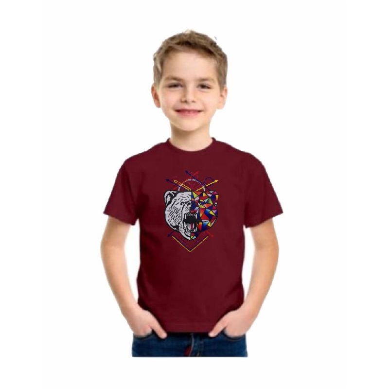 kaos anak baju anak 2-10 tahun oblong anak motif panda beruang  size S M L XL