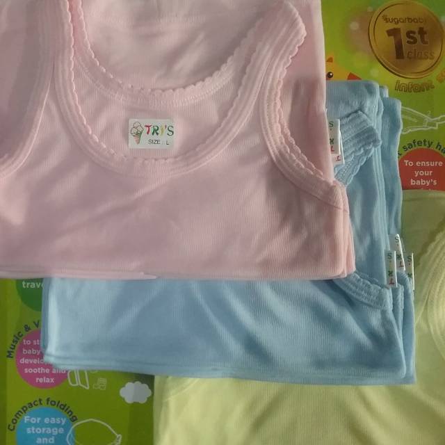 La,snd/sx/sd Singlet Balita TWINKY ATAU TRIS 0, S, M, L ISI :6 PCS