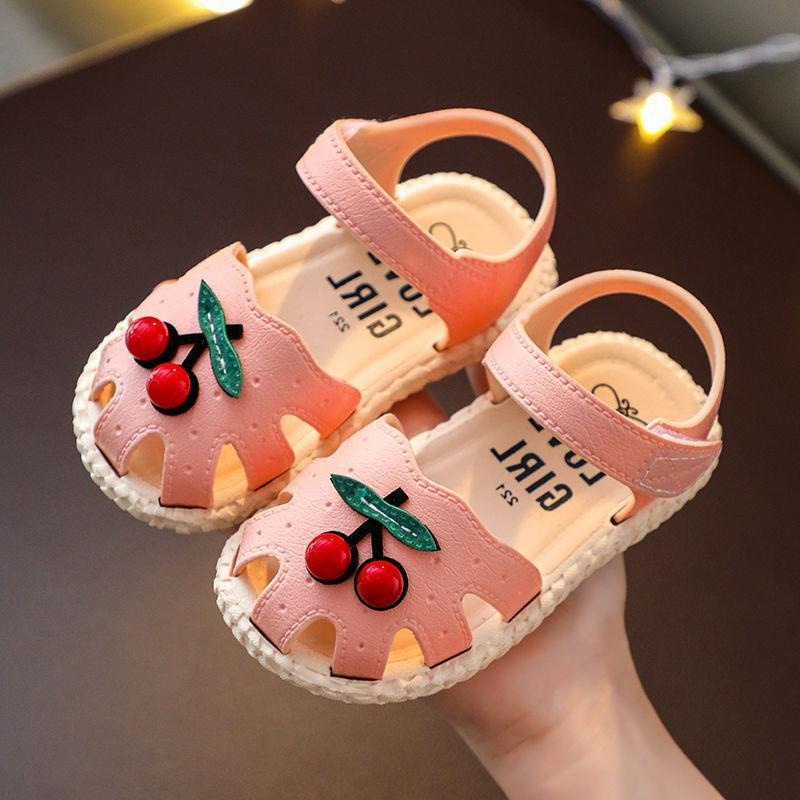 littlekiddoss Sepatu Sendal Anak Perempuan Karet Sandal Cherry Anak Cewek Import Sendal Bayi 6 Bulan - 5 Tahun SH2134N