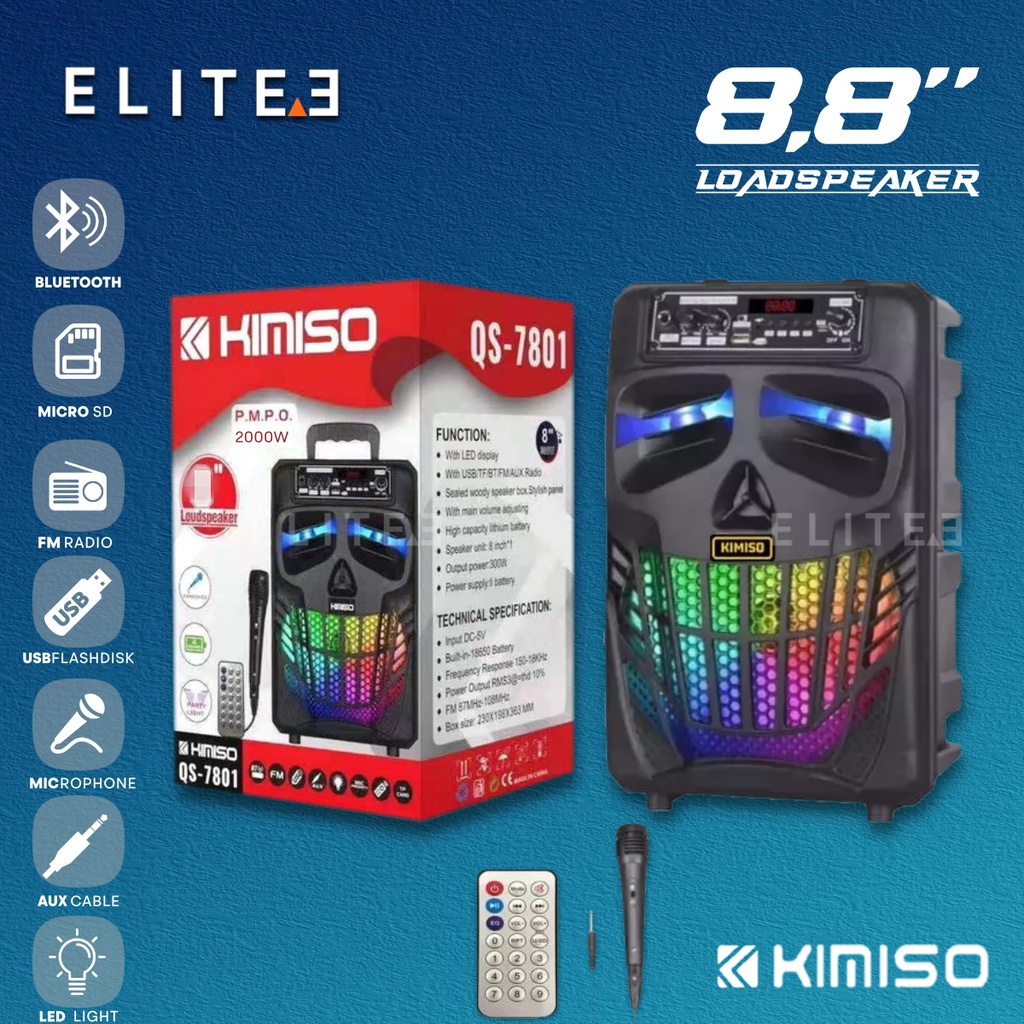 ELITEE SPEAKER BLUETOOTH + MICROPHONE KARAOKE