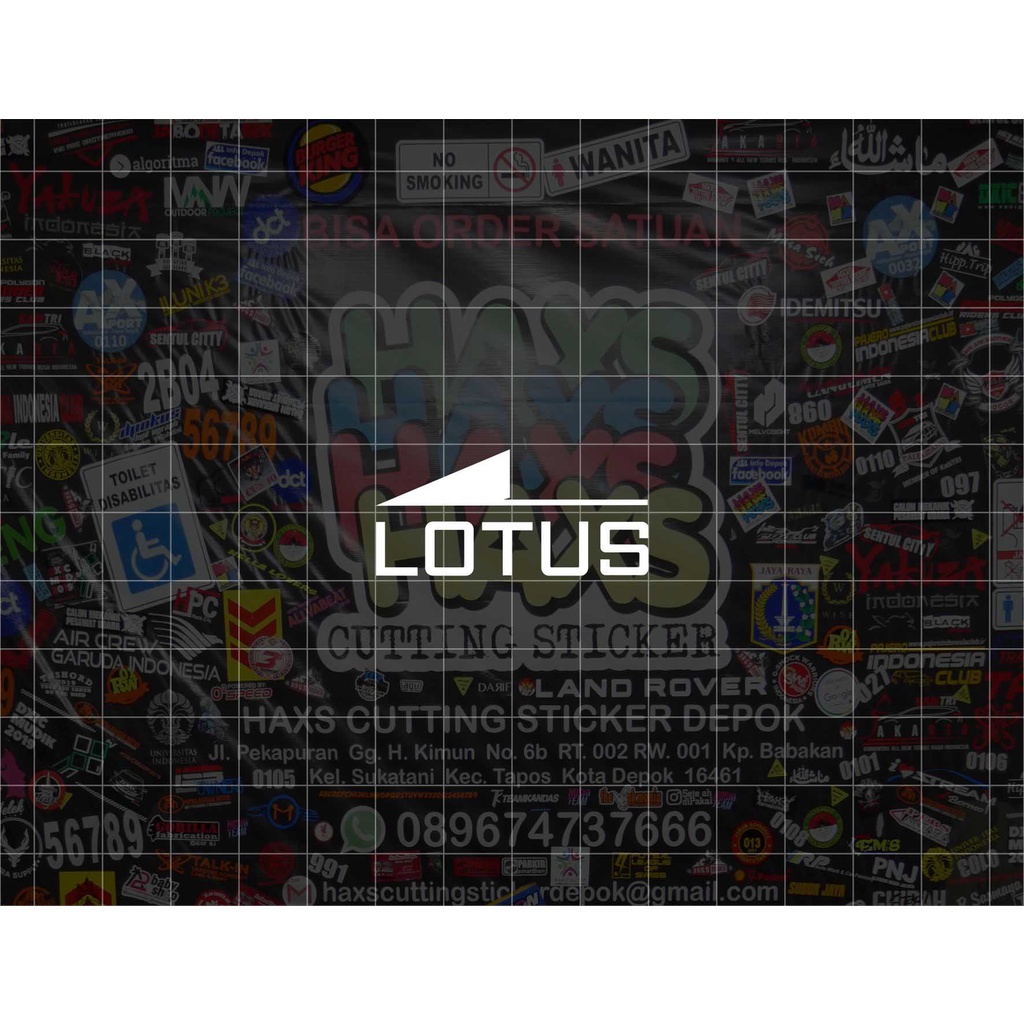 Cutting Sticker Visor Helm Lotus Ukuran 4 Cm