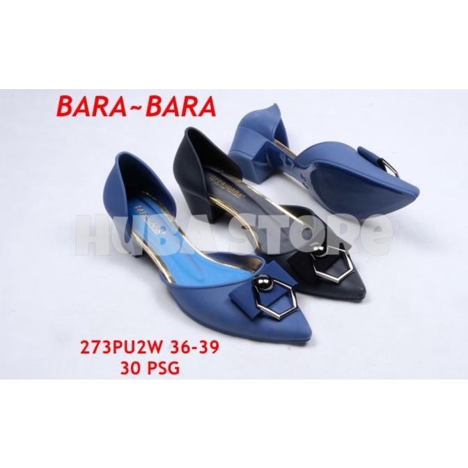 Sepatu Wanita jelly heels 3cm barabara Sepatu cewek Impor Jelly 273PU2 Termurah