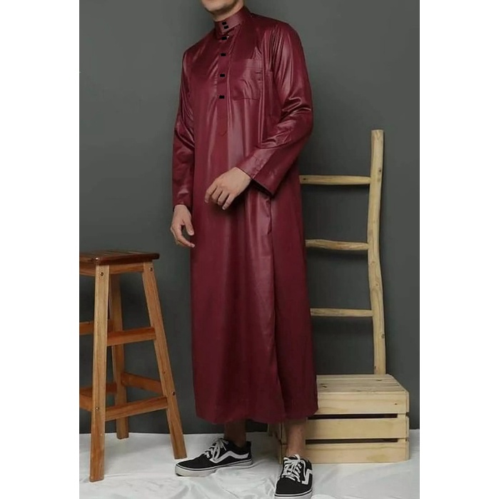 Gamis Pria - Gamis Premium AL-Fadhil - pria model polos -  jubah gamis cowok