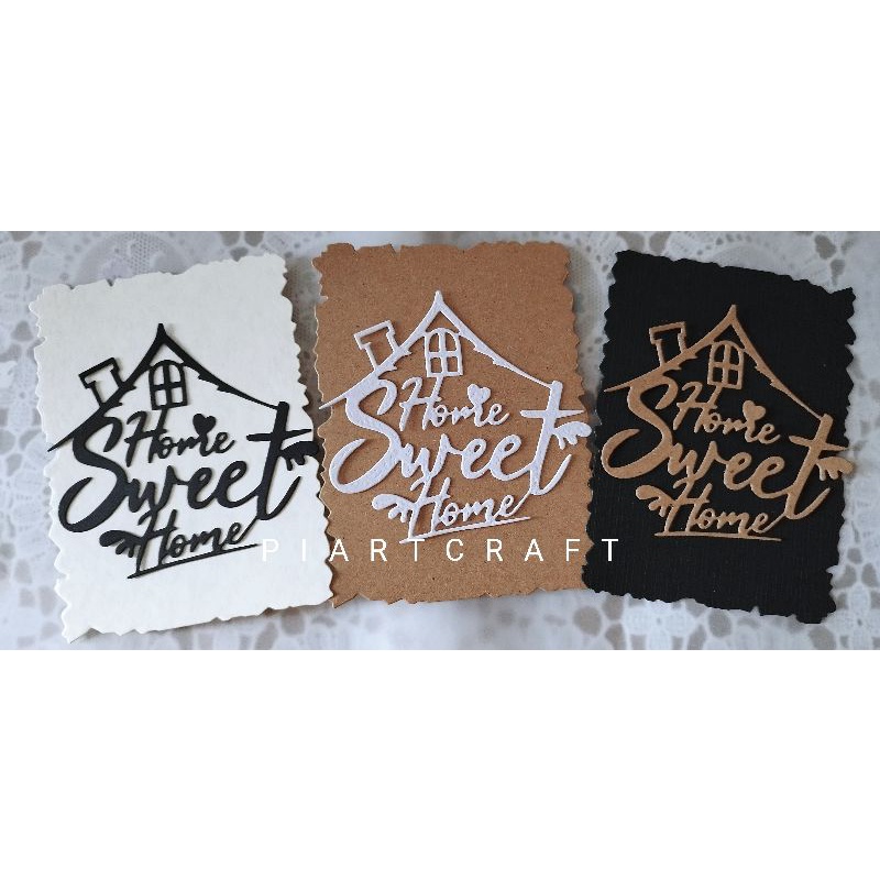 

Label Home Sweet Home - Dies cut / cut dies DIY scrapbook / vintage journal / diary / album