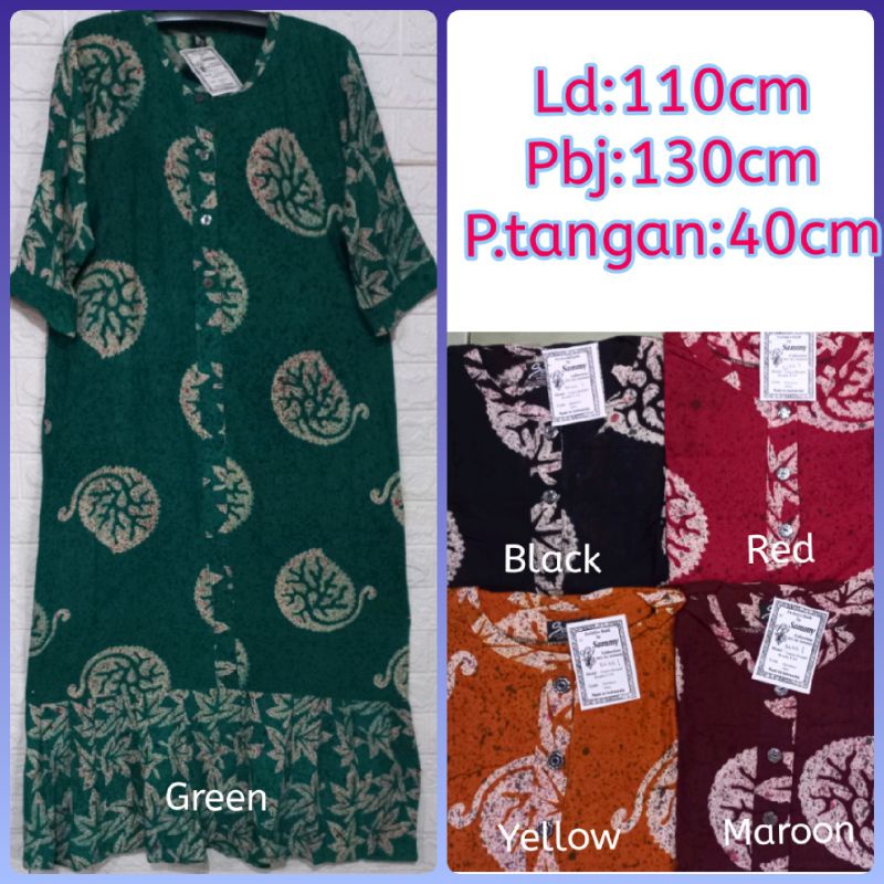 Daster batik klok long dress bagus kekinian
