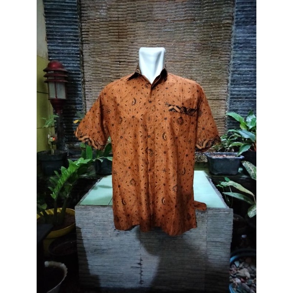 HEM BATIK SOGAN SOLO | KEMEJA PRIA MOTIF BATIK SOGAN SOLO ASLI