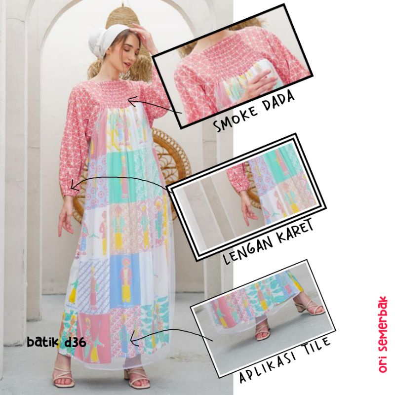 (Semerbak) Gamis longdress rayon premium mewah halus wanita tile super jumbo murah kekinian terbaru xxxxxl 140 baju muslim smok dada big size gendut besar cantik modis keren kece cewek cewe adem tidak luntur nyaman butik fashion kerut dada lebaran