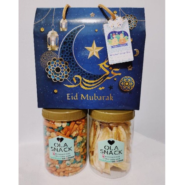 

Hampers lebaran Snack Kripik pisang + mixed nuts