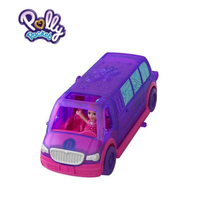 Polly Pocket Pollyville (Party Limo) - Mainan Boneka Anak Perempuan