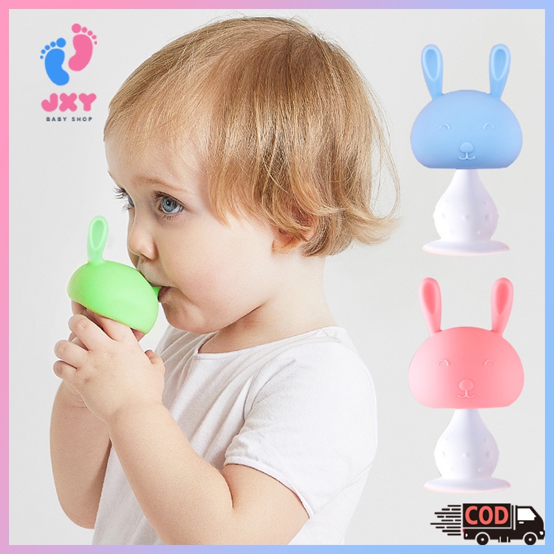 Teether bayi/Mainan gigitan bayi bahan silikon/Mainan gigitan bayi BPA Free/Teether silikon kelinci/Mainan gigitan bayi  L71