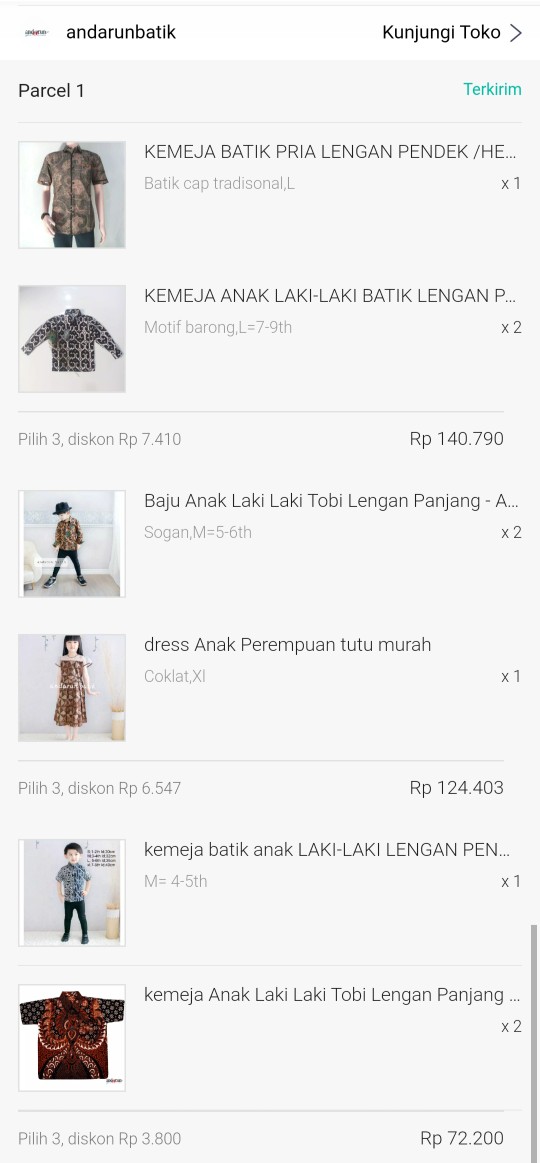 Kemeja Anak Laki-laki Batik Lengan Panjang Pekalongan Usia 2-11 Tahun /kemeja Anak