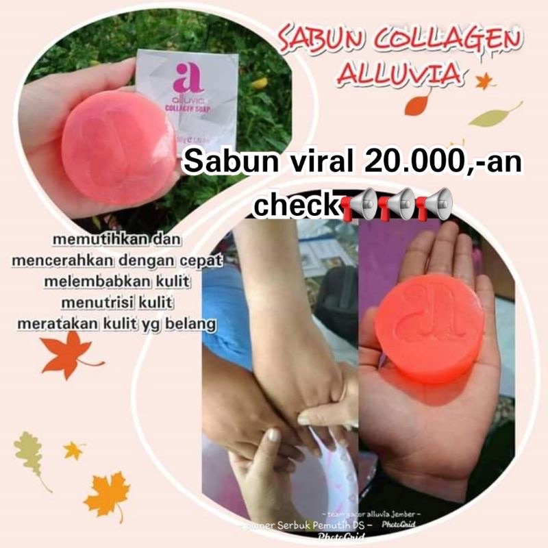 [100% ORI] ALLUVIA COLLAGEN &amp; GLUTATHIONE BEAUTY SOAP SABUN PEMUTIH WAJAH / BADAN / TANGAN 100% ORIGINAL