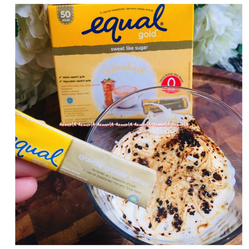 Equal Gold Sweet Lie Sugar 50stick Sucralose Pengganti Gula 0 Calories Gula Manis