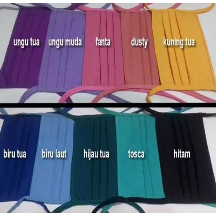 1 LUSIN / ISI 12 PCS - Marker Polos Tali Sambung / Masker kain Oxsford