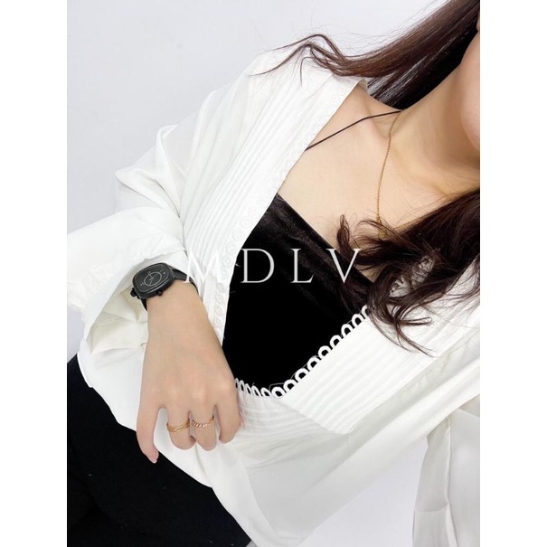 MDLV ~ 7792# Richysta Buttoned Blouse Atasan Blouse Lengan Panjang Fashion Import