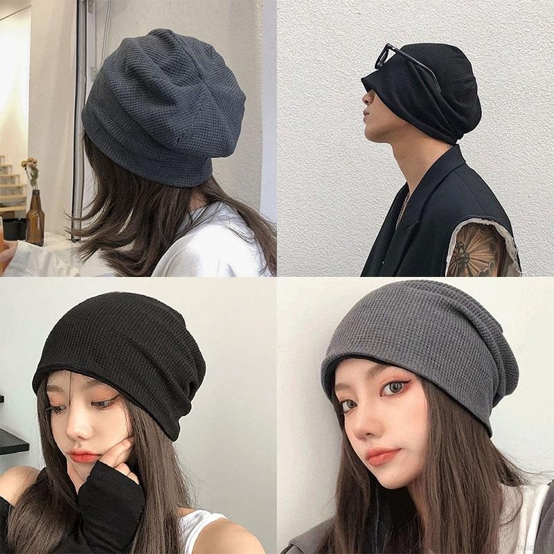 Topi Beanies Rajut Bahan Katun Double Layer Untuk Pria Dan Wanita