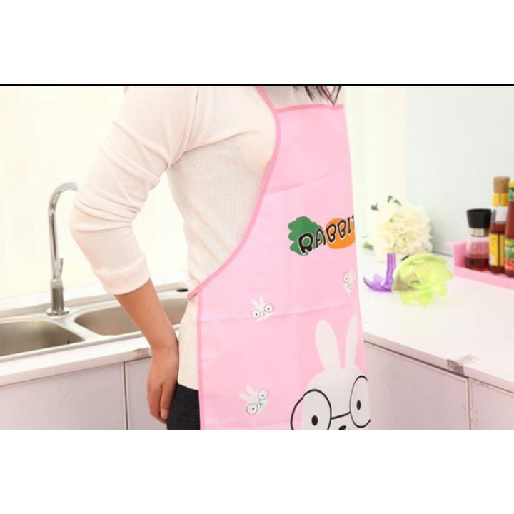 Travelmate Apron Masak Transparant Celemek Dapur Waterproof Lucu Karakter