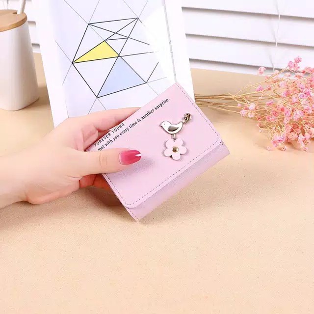 DOMPET FASHION Dompet wanita KC150 Dompet Retro Paragraf Pendek Polos Dompet Wanita Import Real Pic