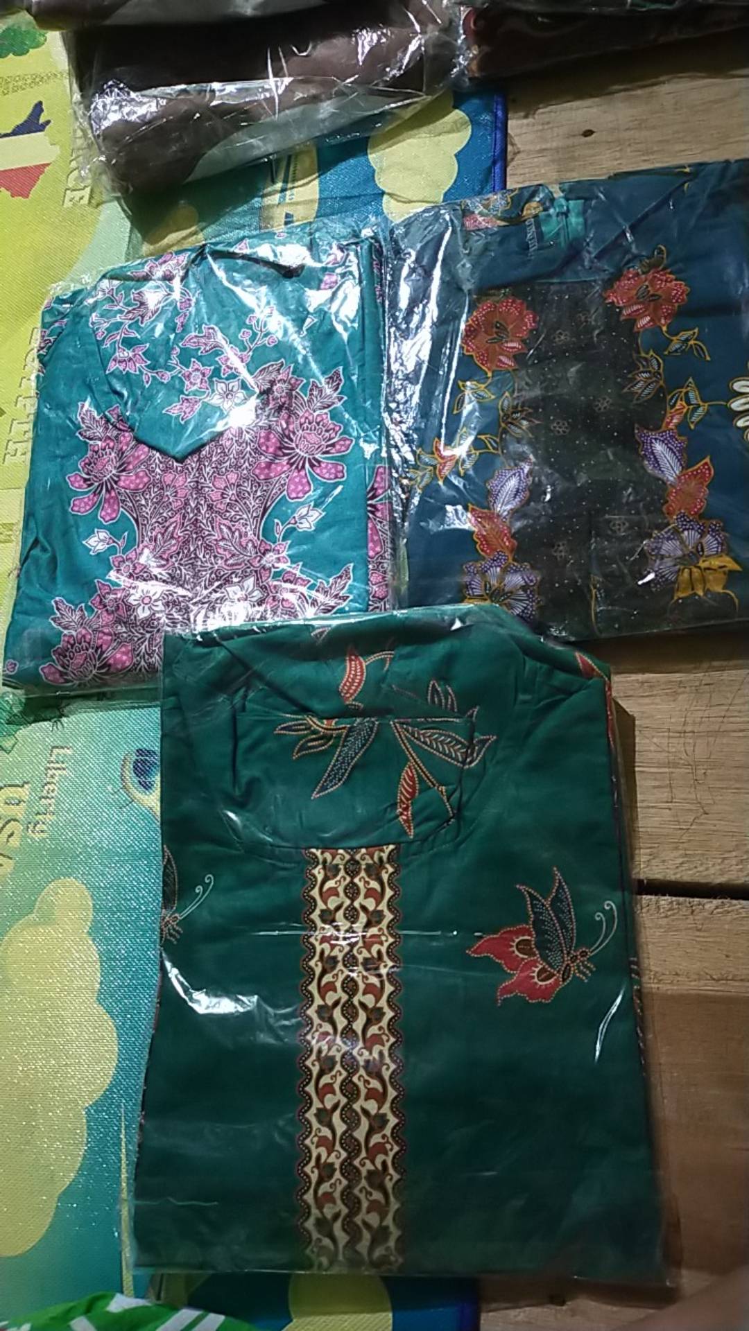 Cod Atasan Batik Wanita Katun Green Blue Series Fit Xl Ld 108 Sekar Ayu Wangi