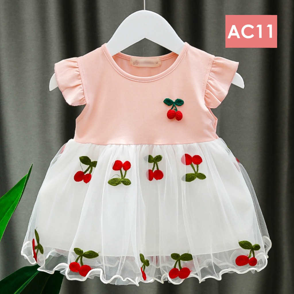 LAPAGO - Dress Gaun Anak Bayi Perempuan Import Motif Elegan Cantik Lucu 2021 usia 6 bulan - 3 tahun-AC11