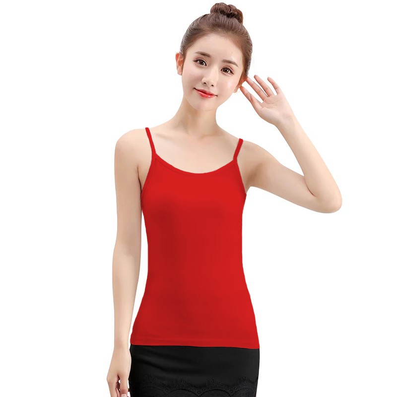 Tanktop Singlet Tali kecil Wanita Gaya Korea - XSHOP Reza