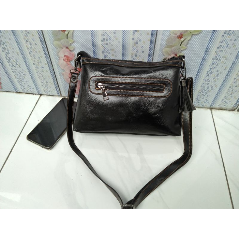 HELENA VINTAGE TAS SLEMPANG SEMI KULIT