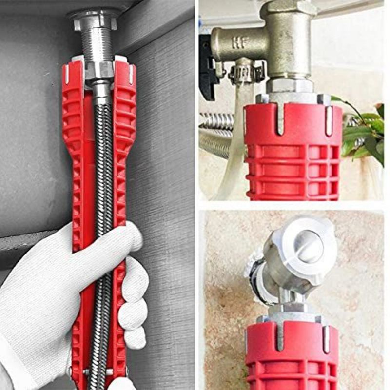 8 In 1 Kunci Pas Wastafel/Kunci Pipa Kran Watafel/Faucet Wrench Sink Installer Tool