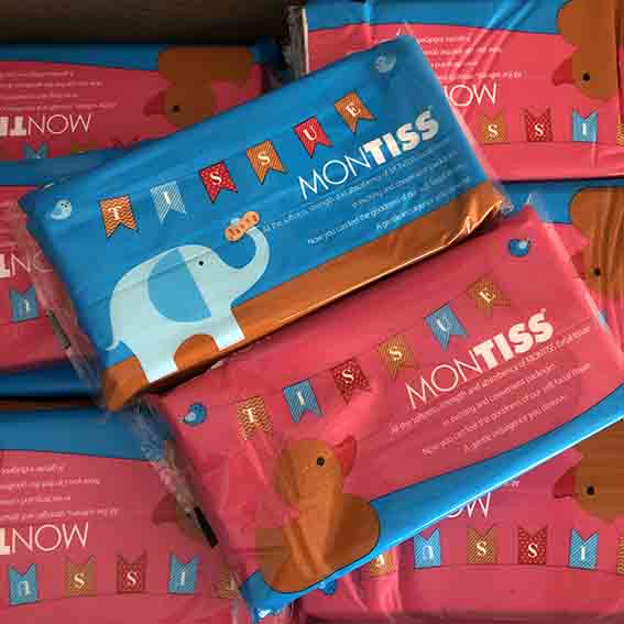 PAKET (12PCS ) MONTISS 50 Sheet Tissue Tisu Travel Pack