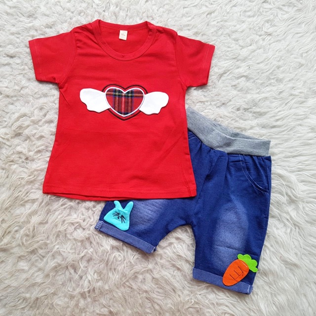 Baju Bayi IMPORT Jeans Set