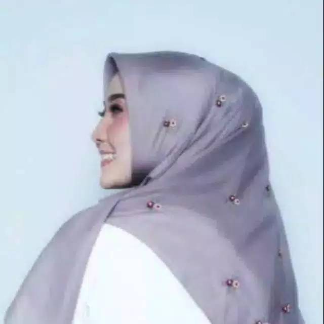 Segiempat sulam jilbab hijab sulam tangan polycatton termurah