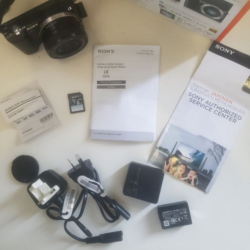 Sony a5000 lensa kit+lensa fix fujian