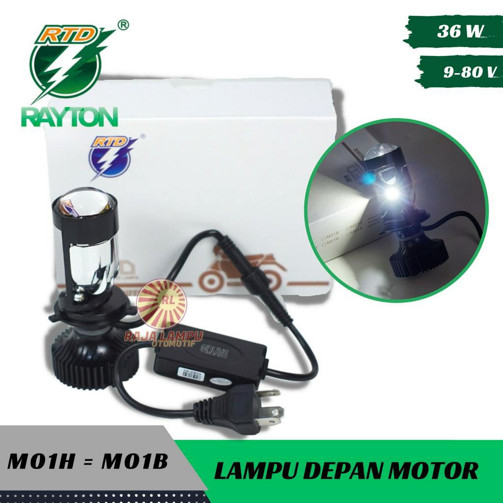 LAMPU LED MINI PROJECTOR WITH FAN DENGAN KIPAS RTD M01B-H4 NEW PACKAGING TYPE M01H-H4 BIG PROJECTOR