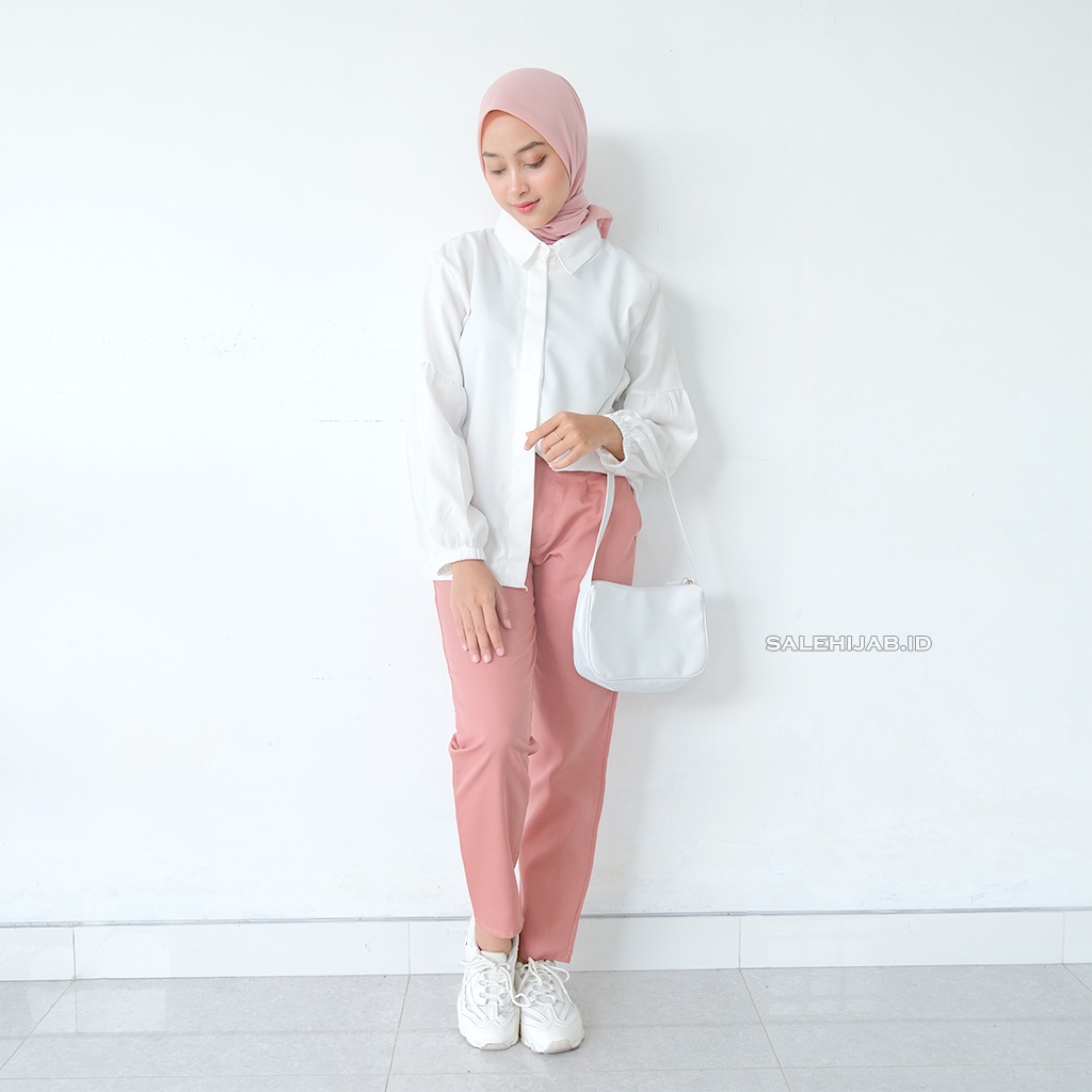 BAGGY PANTS AMERICAN DRILL (celana beggy panjang bagy wanita)-DUSTY