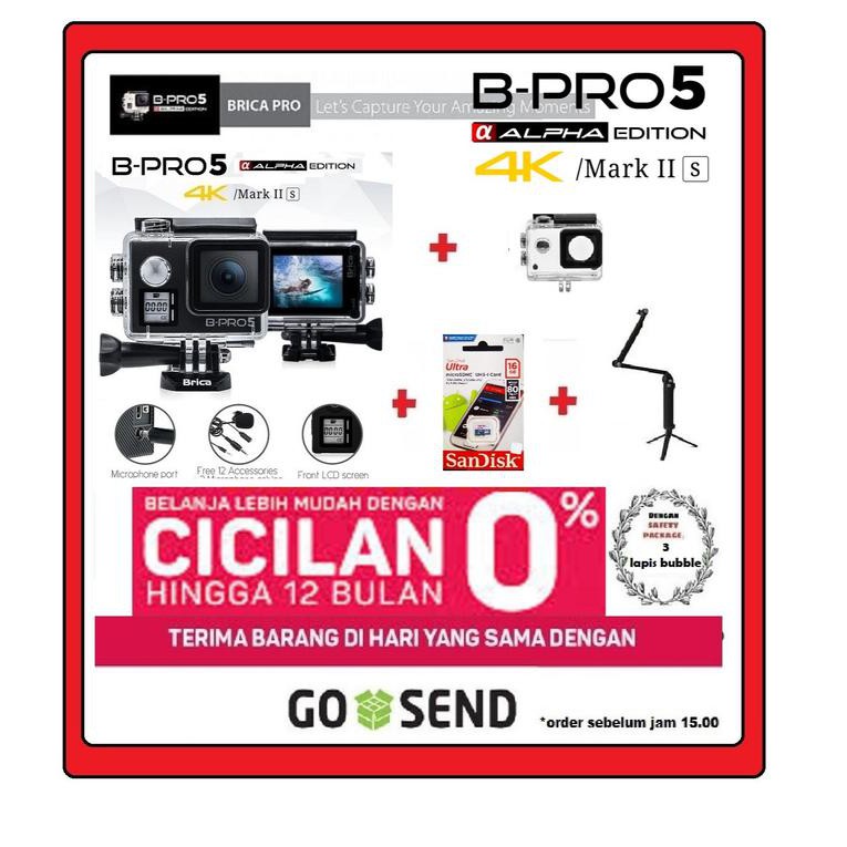 Paket kamera Brica B-Pro5 Alpha Edition Mark IIs 4K 3 way monopod ae2s