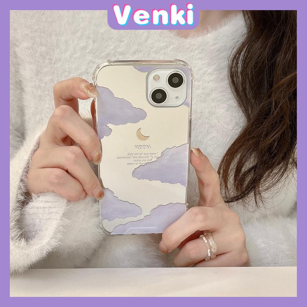 iPhone Case Acrylic HD Makeup Mirror Airbag Shockproof Protection Camera Pink Planet Moon Cloud Compatible For iPhone 11 iPhone 13 Pro Max iPhone 12 Pro Max iPhone 7 Plus iPhone xr