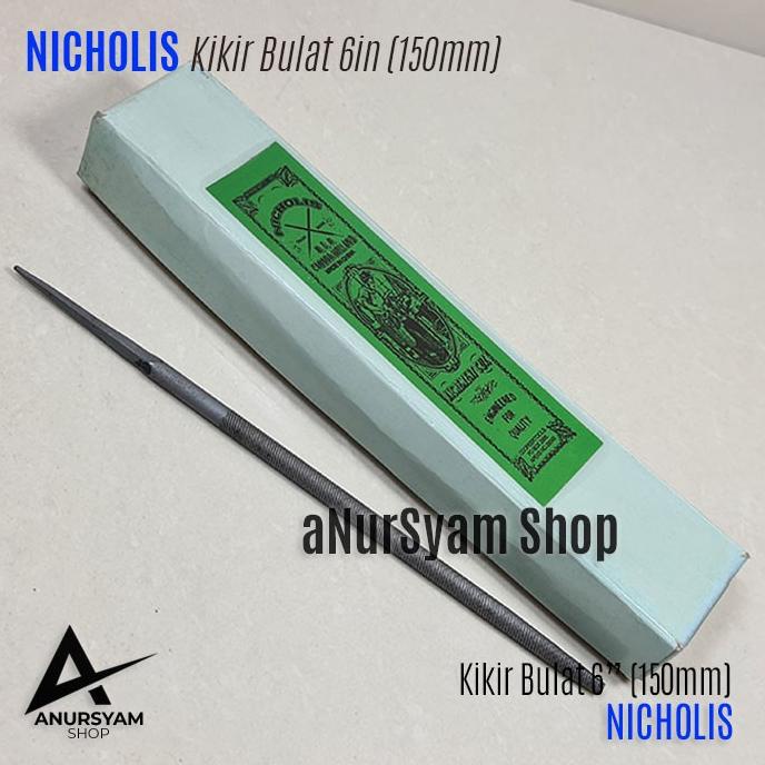 Kikir Bulat 6" 150mm NICHOLIS / Kikir Besi Bulat Diameter 6mm NICHOLIS anursy44 Ayo Beli