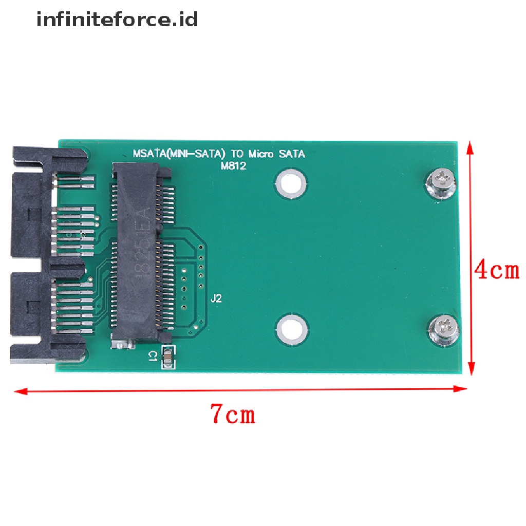 (infiniteforce.id) 1pc Kartu Adapter Konverter Mini PCIe PCI-e mSATA 3x5cm SSD Ke 1.8 &quot;Micro SATA