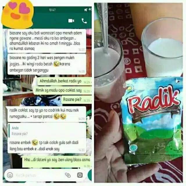 

Susu Kambing Radik Nasa Radikma Radikco - Susu Murni Kambing Etawa Rasa Madu Dan Coklat