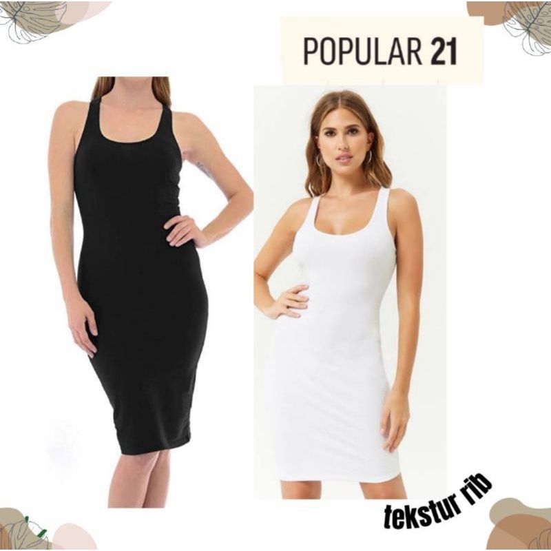 Popular21 Rib Bodycon Dress Midi // Sisa Export