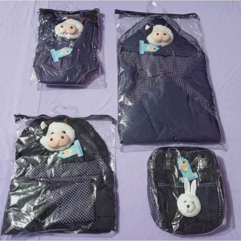 TERMURAH !!! SET PERLENGKAPAN BAYI (PAKET HEMAT 5in1)-navy, tanpa kasur