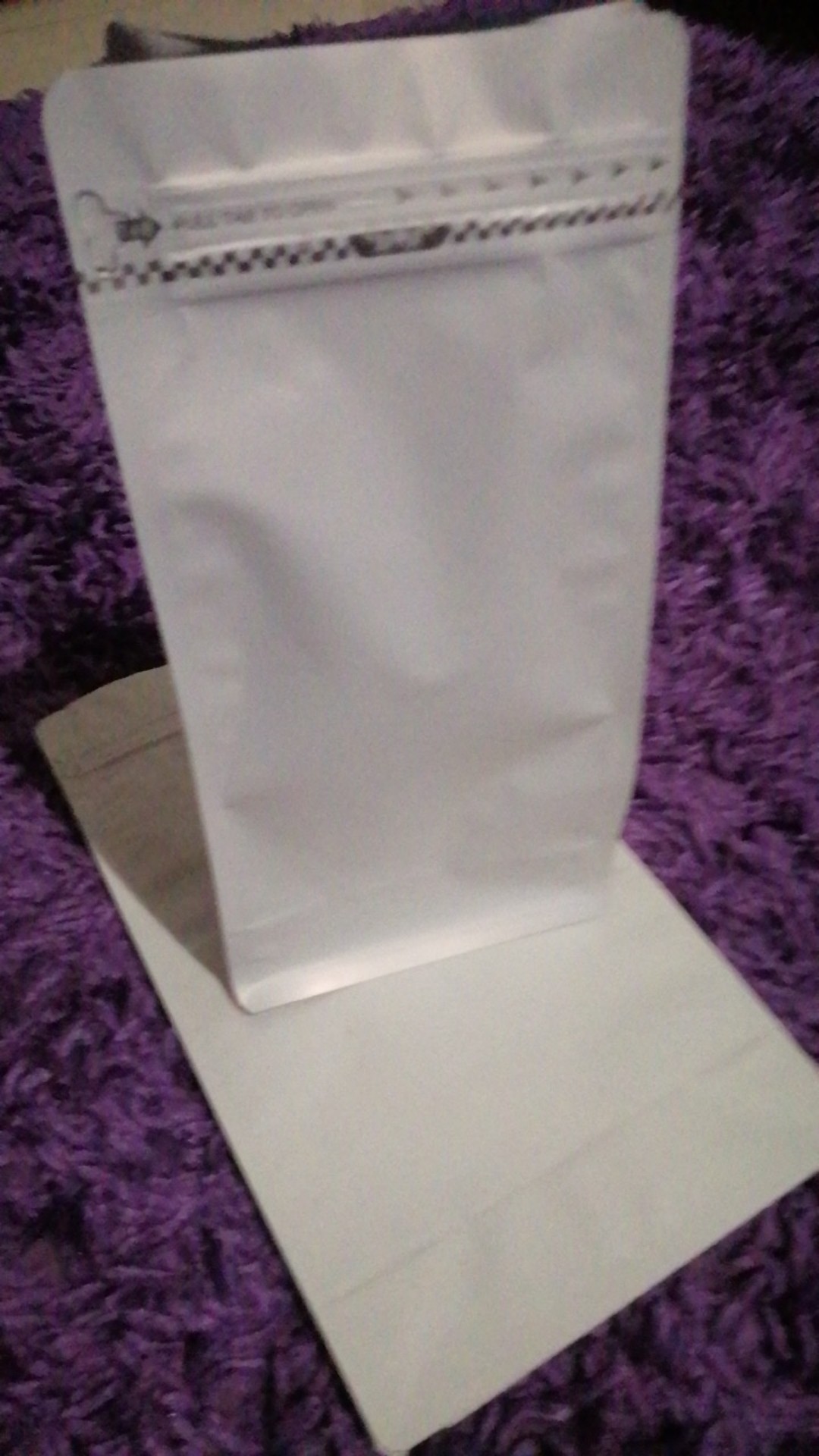 Flat Bottom Matte White Putih Doff M Kopi 500g Kemasan Kopi Coffee Bag Packaging Import Pocket Zip