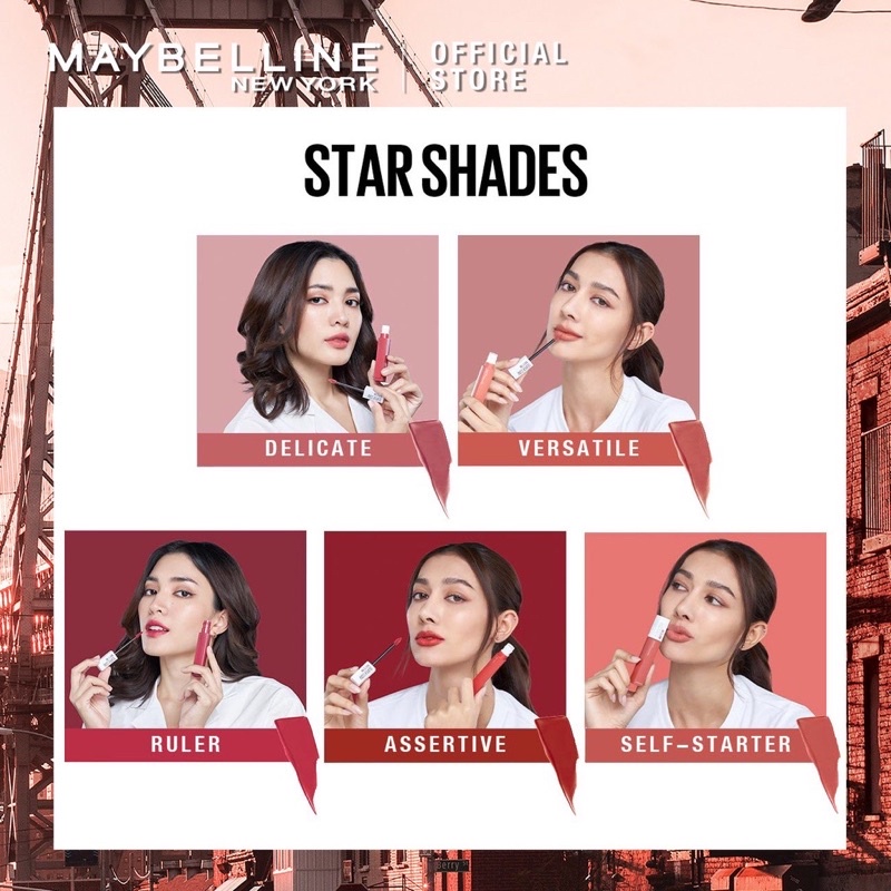 Maybelline Superstay Matte Ink 210 Versatile | Seductress | Shakeer | Delicate | Inititator