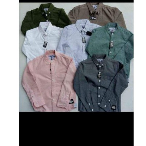 Kemeja anak lengan panjang katun oxford premium by dj kids